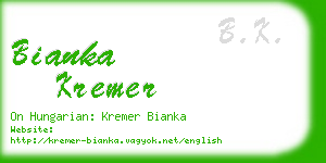 bianka kremer business card